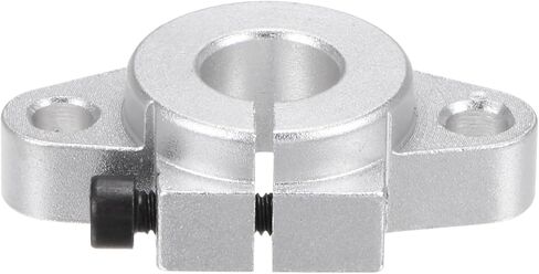 4 قطع من uxcell SHF12 دعامة قضيب تثبيت قضيب الحركة الخطية، دعامة تثبيت من الألومنيوم لقضيب الحركة الخطية بقطر 12 مم، لون فضي in Kuwait