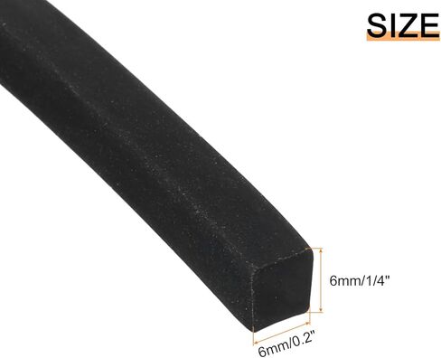 لفائف مطاط النيوبرين من uxcell مقاس 1/4 بوصة طول × 0.2 بوصة عرض × 11.5 بوصة طول شريط ختم مطاطي صلب من أجل الحشية والحرف اليدوية والوسادات والأختام والحماية in Kuwait