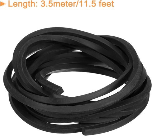 لفائف مطاط النيوبرين من uxcell مقاس 1/4 بوصة طول × 0.2 بوصة عرض × 11.5 بوصة طول شريط ختم مطاطي صلب من أجل الحشية والحرف اليدوية والوسادات والأختام والحماية in Kuwait