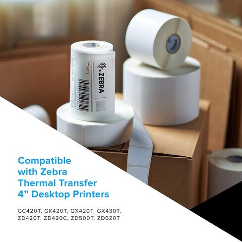 Zebra 4 x 6 in Thermal Transfer Polyester Labels Z-Ultimate 3000T Permanent Adhesive Shipping Labels 1 in Core 4 rolls 10031647SP in Saudi Arabia