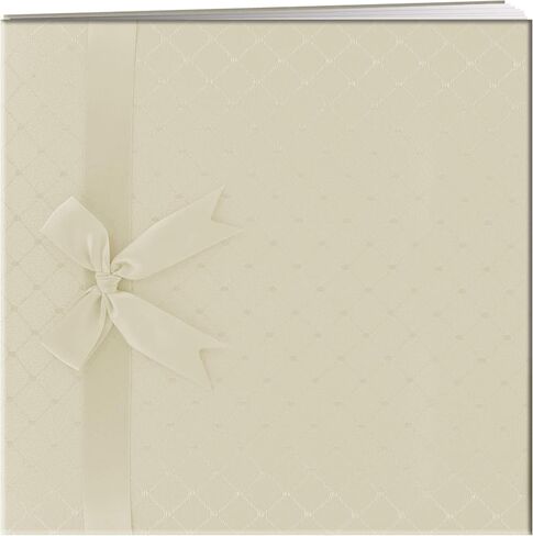 Pioneer 12 Inch by 12 Inch Postbound Diamond Pattern Fabric Cover Memory Book, Ivory in Saudi Arabia