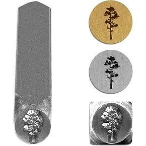 ختم معدني The Craft Guy، 5/16 بوصة (8 مم) أدوات ختم معدنية على شكل شجرة مجوهرات، أدوات ختم معدنية من سبائك الصلب لختم المجوهرات وعلامات الكلاب الشخصية (شجرة 3) in Kuwait