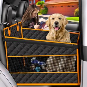 مقعد سيارة EPN للكلاب الكبيرة والمتوسطة الحجم، موسع المقعد الخلفي مع قماش أكسفورد مقاوم للماء، قاعدة غير قابلة للانزلاق، جيوب دعم وتخزين معززة، غطاء مقعد للحيوانات الأليفة للسيارات والشاحنات وسيارات الدفع الرباعي (أسود) in Kuwait