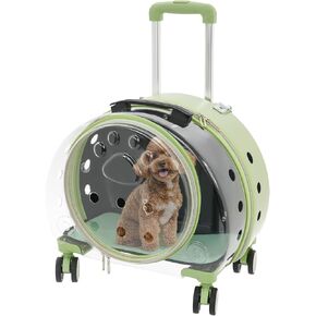 Rolling Breathable Cat Carrier - Pet Carrier with Wheels, Ventilated for Travel Vet Visits Daily Outings in Saudi Arabia