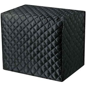 غطاء صانع الخبز مقاس 17 × 11 × 15 بوصة، غطاء غبار فرن محمصة مبطن من القطن والبوليستر لحماية آلة الخبز وأجهزة المطبخ الصغيرة، يمكن غسله في الغسالة أو اليدين (اللون: أسود) in Kuwait
