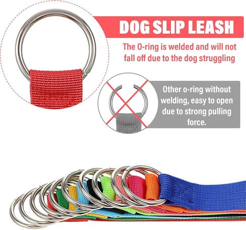 20 قطعة من مقود الكلاب المنزلق، مقاود قصيرة بطول 6 أقدام مع حلقة على شكل حرف O ملونة من النايلون للكلاب، مقاود انزلاقية للكلاب الكبيرة، مقاود سحب للكلاب والقطط وتدريب المشي والجري والإنقاذ ومأوى للعناية بالحيوانات in Kuwait