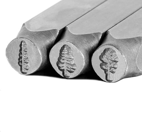 The Craft Guy Metal Stamp, 5/16 Inches (8mm) Tree Pattern Jewelry Metal Punch Stamping Tools, Alloy Steel Metal Stamping Tools for Jewelry Craft Stamping and Dog Tags Personalized (Tree 3) in Saudi Arabia