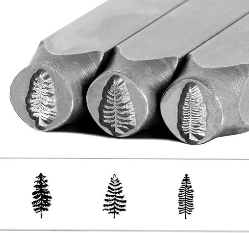 The Craft Guy Metal Stamp, 5/16 Inches (8mm) Tree Pattern Jewelry Metal Punch Stamping Tools, Alloy Steel Metal Stamping Tools for Jewelry Craft Stamping and Dog Tags Personalized (Tree 3) in Saudi Arabia