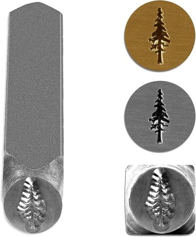 The Craft Guy Metal Stamp, 5/16 Inches (8mm) Tree Pattern Jewelry Metal Punch Stamping Tools, Alloy Steel Metal Stamping Tools for Jewelry Craft Stamping and Dog Tags Personalized (Tree 3) in Saudi Arabia