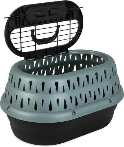 Load Pet Carrier Cat Kennel, 19" Length, for Pets up to 10 lb, Green in Saudi Arabia