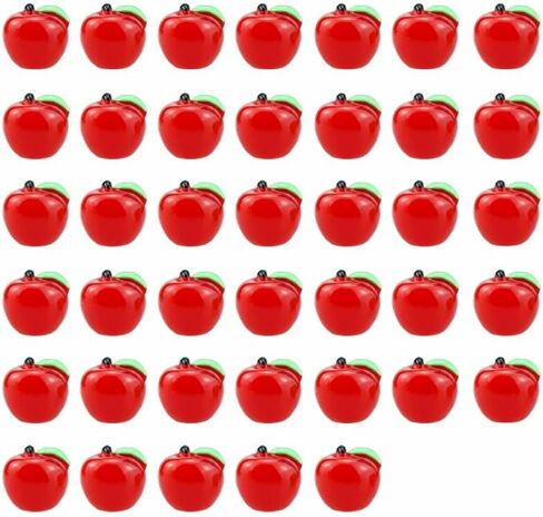 40 PCS Red Miniature Resin Apples Tiny Plastic Apples Bulk Resin Fruit 0.47 inch for Photography Props Home Kitchen Table in Saudi Arabia