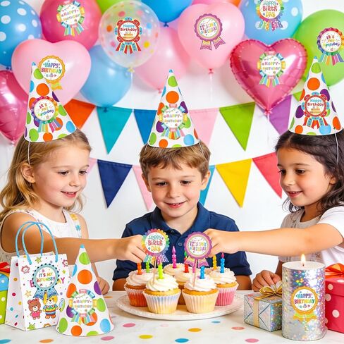240 Pcs Happy Birthday Badge Stickers, It's My Birthday Stickers for Kid Home Classroom Easter Decorations (2.8×3.7 inch) in Saudi Arabia