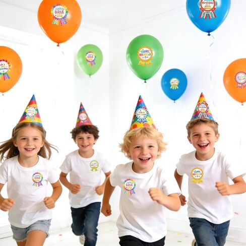 240 Pcs Happy Birthday Badge Stickers, It's My Birthday Stickers for Kid Home Classroom Easter Decorations (2.8×3.7 inch) in Saudi Arabia