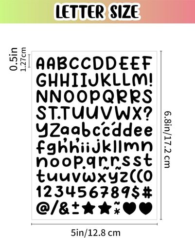 4144 Pcs Alphabet Stickers 37 Sheets Small Letter Stickers,0.5'' Self-Adhesive Vinyl Waterproof Alphabet Number,Labels DIY Crafts Art Making,Windows, Doors, Signs,Notebook (Colorful) in Saudi Arabia