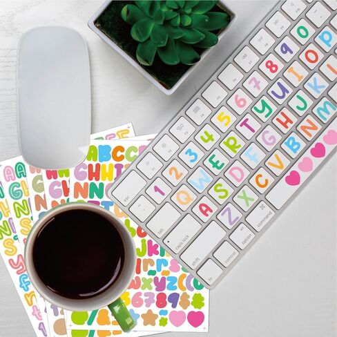 4144 Pcs Alphabet Stickers 37 Sheets Small Letter Stickers,0.5'' Self-Adhesive Vinyl Waterproof Alphabet Number,Labels DIY Crafts Art Making,Windows, Doors, Signs,Notebook (Colorful) in Saudi Arabia