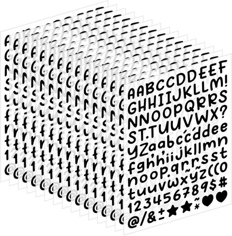 4144 Pcs Alphabet Stickers 37 Sheets Small Letter Stickers,0.5'' Self-Adhesive Vinyl Waterproof Alphabet Number,Labels DIY Crafts Art Making,Windows, Doors, Signs,Notebook (Colorful) in Saudi Arabia