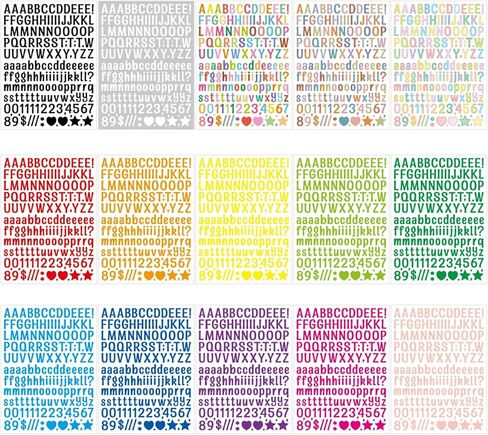 4144 Pcs Alphabet Stickers 37 Sheets Small Letter Stickers,0.5'' Self-Adhesive Vinyl Waterproof Alphabet Number,Labels DIY Crafts Art Making,Windows, Doors, Signs,Notebook (Colorful) in Saudi Arabia
