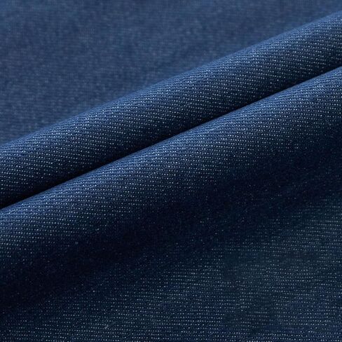 قماش الدنيم من The Yard، نسيج مرن 14oz، قماش قطني نقي مغسول باللون الأزرق بعرض 145 سم/57 بوصة (الحجم: 2 ياردة، اللون: أزرق) in Saudi Arabia