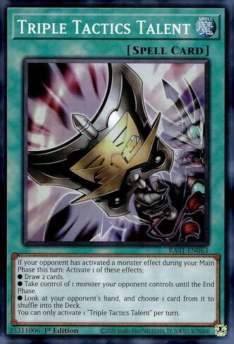 Triple Tactics Talent - RA01-EN063 - Super Rare - 1st Edition in Saudi Arabia