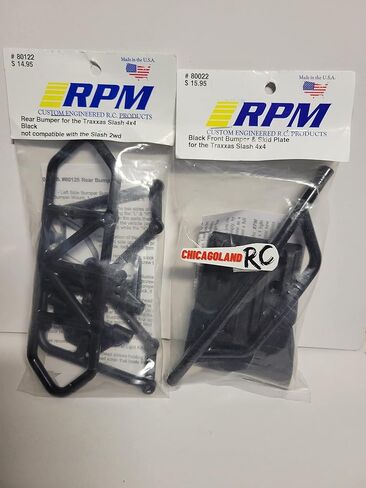 RPM 80122 80022 يتضمن ملصق CHICAGOLAND RC Slash 4X4 أمامي + خلفي أسود مجموعة LCG + Non LCG 80122 80022 in Kuwait
