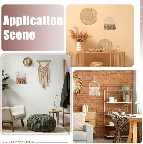 FREEBLOSS 6Pcs Mandala Macrame Frame Lotus Macrame Hanging Supplies Wood Dreamcatcher Frame Nature Wooden Hoop for Macrame Wall Hangings DIY Macrame Kit Craft Supplies Home Decor in Saudi Arabia
