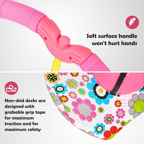 Christoy Pogo Ball with Handles for Kids & Adults, Balance Bounce Ball, Trick Board for Girls and Boys Ages 6 and up (Pink-Colourful) in Saudi Arabia