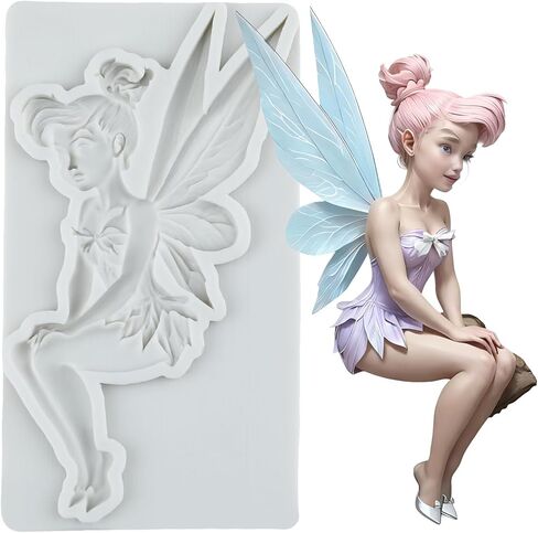Flower Fairy Polymer Clay Silicone Mold for DIY Crafts Epoxy Resin Casting Air Dry Polymer Clay Plaster Jewelry Making in Saudi Arabia