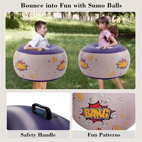 DIMAR GARDEN 2 Pcs Sumo Balls, Inflatable Bubble Bounce Ball for Outdoor Fun, Lawn Game Play in Saudi Arabia