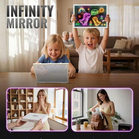 Valentine’s Day LED Drawing Board for Kids Teens with Abyss Effect, Comes with 5 Acrylic Markers & Stand, Perfect Christmas & Birthday Gift for Young Artists in Saudi Arabia