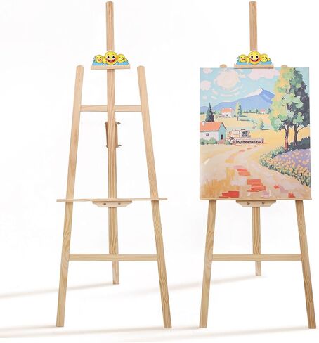 Wooden Easel Stand for Sign and Painting - Adjustable Artist Easel for Adults - Home & Wedding Display, Art Easel with Canvas Holder for Studio, Classroom in Saudi Arabia
