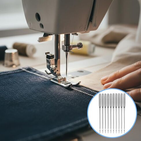 100 قطعة من إبر ماكينة الخياطة شديدة التحمل، مقاس عالمي 80/12، 90/14، إبر ماكينة خياطة اللحف شديدة التحمل لتطريز اللحف من الدينيم in Kuwait