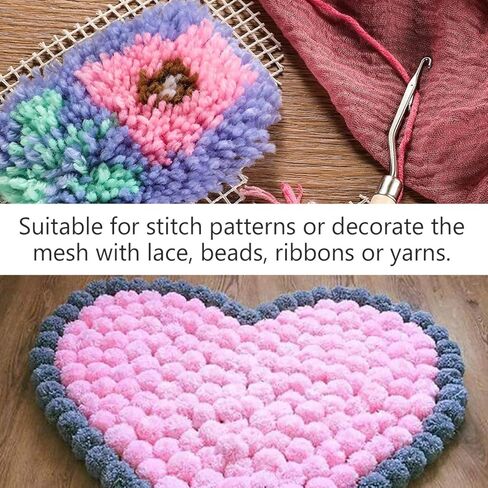 Veemoon ربط شبكة البساط قماش DIY التطريز أداة حرفية لخطاف مزلاج السجاد السجاد الوسائد شبكة بيضاء المواد الحرفية لديكور المنزل اليدوية in Kuwait