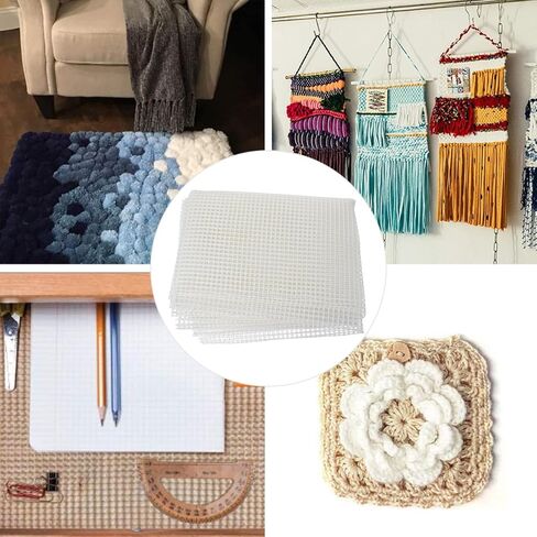 Veemoon ربط شبكة البساط قماش DIY التطريز أداة حرفية لخطاف مزلاج السجاد السجاد الوسائد شبكة بيضاء المواد الحرفية لديكور المنزل اليدوية in Kuwait