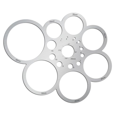 ORIGACH Stainless Steel Round Ruler Metal Drafting Stencils Circle and Corner Template Rulers for Leather Sewing DIY Craft Supplies in Saudi Arabia