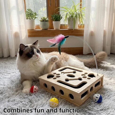 صندوق إثراء لغز الخدش للقطط، صندوق إثراء مبرد أظافر القطط، ورق الصنفرة، لعبة علاج القطط التفاعلية، خالية من الإجهاد، الخدوش التي تقليم الأظافر in Kuwait
