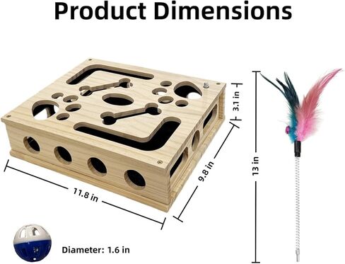 صندوق إثراء لغز الخدش للقطط، صندوق إثراء مبرد أظافر القطط، ورق الصنفرة، لعبة علاج القطط التفاعلية، خالية من الإجهاد، الخدوش التي تقليم الأظافر in Kuwait