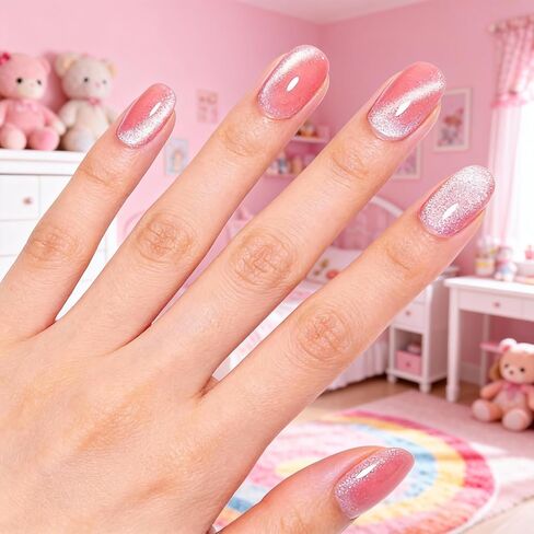 DANNEASY Cat Eye Magnet for Nails, 3 in 1 Cat Eye Nail Magnet Gel Magnetic Nail Polish Design Tool Multifunctional Manicure Tools for DIY Home & Salon - Red in Saudi Arabia