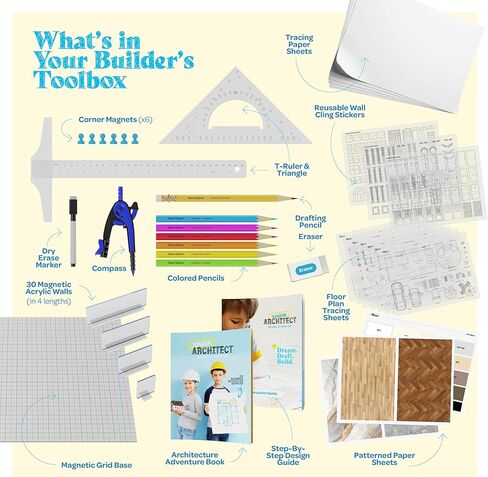 Dan&Darci Architecture Kit for Kids - 8 9 10 11 12 Year Old Girl Gifts - Boys Toys Age 8-10 - STEM Toys for Ages 8-13 - 12 Year Old Boy Birthday Gift for Girls - Architect Home Model Kit in Saudi Arabia