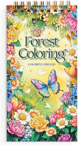 Mini Coloring Book for Women, 35 Pages Forest Dreams Small Coloring Books for Adults to Relax and Relieve Anxiety, Gift for Mother's Day, Birthdays, Christmas, Anniversaries in Saudi Arabia