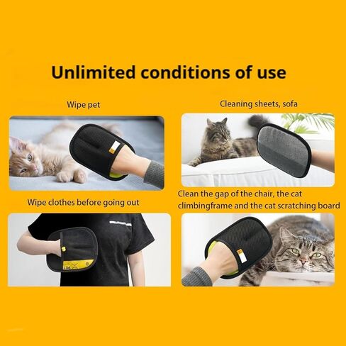 Reusable Electrostatic Pet Grooming Glove, Hair Removal Mitt for Dog Cat Shedding on Furniture Clothes in Saudi Arabia
