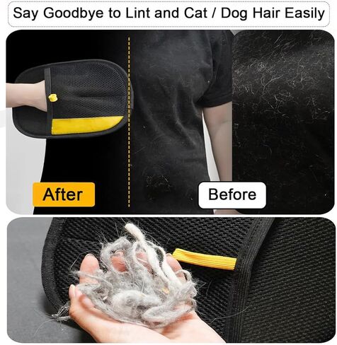 MERRYGOLD 2PCS Pet Hair Removal Glove for Cats and Dogs, Electrostatic Pet Hair Remover Glove, Reusable Magic Brush Pet Hair Remover for Bed, Clothing, Couch, Carpet, Car Seat in Saudi Arabia