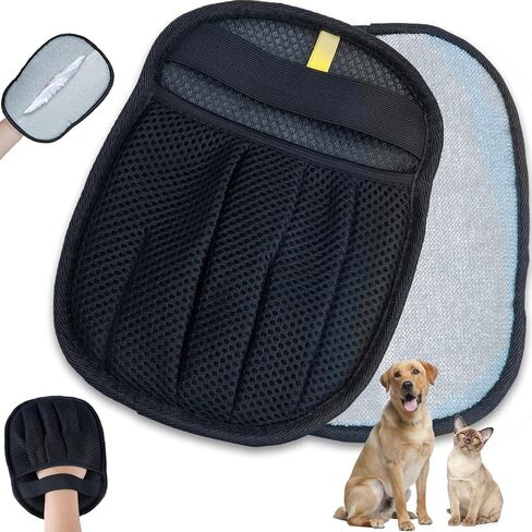 قفاز إزالة شعر الحيوانات الأليفة للقطط والكلاب، تنظيف سريع للأريكة والأثاث والسجاد ومقعد السيارة، تصميم إلكتروستاتيكي قابل لإعادة الاستخدام، يغطي المزيد من الأسطح in Kuwait