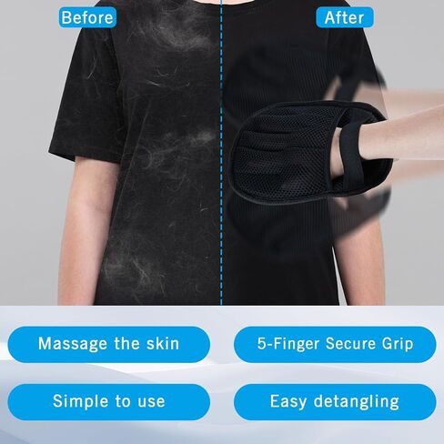 قفاز إزالة شعر الحيوانات الأليفة للقطط والكلاب، تنظيف سريع للأريكة والأثاث والسجاد ومقعد السيارة، تصميم إلكتروستاتيكي قابل لإعادة الاستخدام، يغطي المزيد من الأسطح in Kuwait