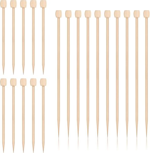 20 Pcs Crochet Pins for Amigurumi Single Pointed 2mm Bamboo Knitting Needles Short Smooth Knitting Needles for Beginners 2.75"/4.72" Mini Knit Pins for DIY Craft Crochet Supplies in Saudi Arabia