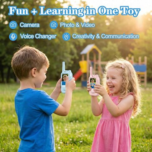 Walkie Talkies for Kids with Camera Video Walkie Talkie 2 Pack Rechargeable Long Range Kids Toys for Camping Hiking Travel Gifts for Boys & Girls Ages 3–10 in Saudi Arabia