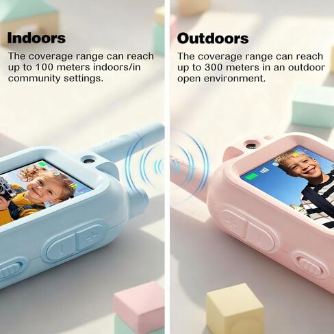 Walkie Talkies for Kids with Camera Video Walkie Talkie 2 Pack Rechargeable Long Range Kids Toys for Camping Hiking Travel Gifts for Boys & Girls Ages 3–10 in Saudi Arabia