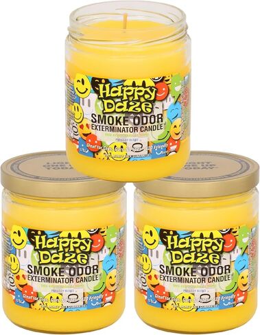 Smoke Odor Exterminator 13oz Jar Candles (Happy Daze, 2) in Kuwait