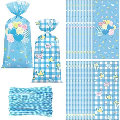 Marspark 100 جهاز كمبيوتر شخصى أكياس هدية عيد جالنتين سعيد 10.8 × 5 بوصة Galentines Goodie Candy Heart Cellophanetreat أكياس هدايا الحفلات عيد ميلاد عيد الحب لوازم الحفلات زينة للنساء in Kuwait