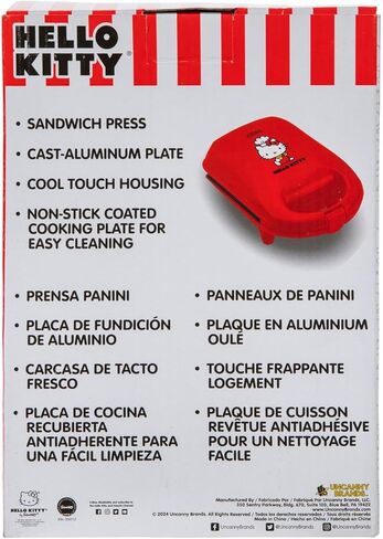 Hello Kitty Sandwich Maker, Electric 520W, Red, 6 x 8.75 inches in Saudi Arabia