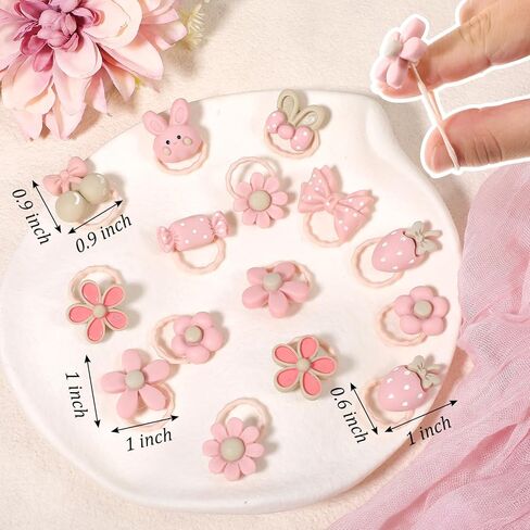 20 Pcs Dog Hair Bows Light Pink Small Rubber Bands Cute Elastic Puppy Bows Cute Grooming Flower Bowknot Mix Style for Dog Hair Accessories for Yorkie Shih tzu in Saudi Arabia